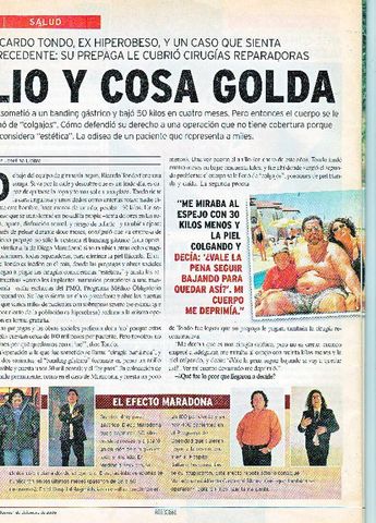 Año 2005 - Ricardo - New Rick - Tondo, convoca a conferencia de prensa para difundir su conquista ante la prepaga por los Malditos Colgajos. PARTE I. RVISTA XXIII